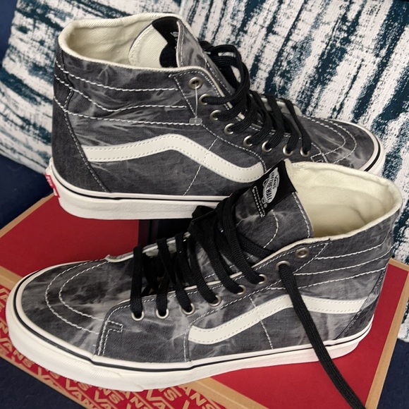 Vans Sk8-Hi Tapered Denim Destroy Black Marshmallow WMNS - Picture 11 of 16